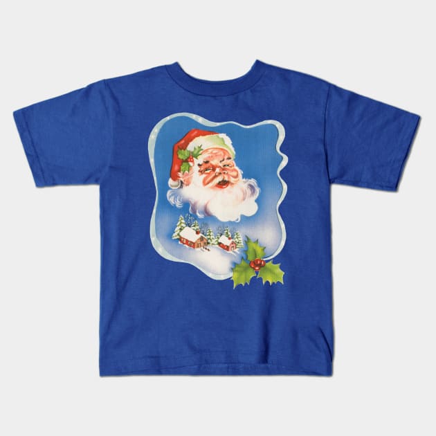 Retro Santa Claus Kids T-Shirt by MasterpieceCafe